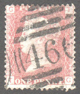 Great Britain Scott 33 Used Plate 198 - TG - Click Image to Close